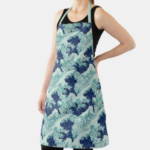 Tablier Motif Hokusai Blue Waves