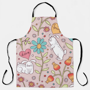 Tablier Motif impeccable avec lapins