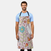 Tablier Motif impeccable avec lapins (Porté)