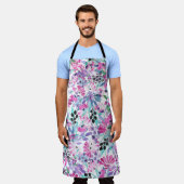 Tablier Motif incomparable de fleurs et de baies violettes (Porté)