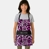 Tablier Motif Isométrique vertical Leopard rose 3D (Insitu)