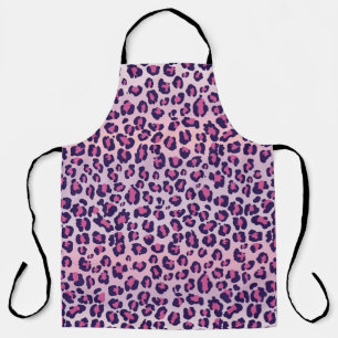 Tablier Motif jaguar dessin animé drôle. Textu léopard à l