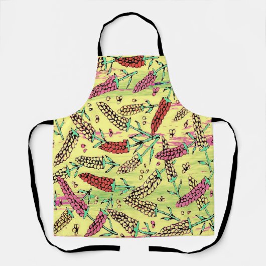 Tablier motif jaune, rose et rouge (Recto)