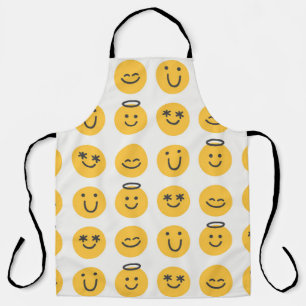 Tablier Motif libre main heureux émoji sans couture. e pos