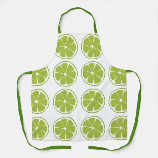 Tablier Motif Lime vert Fruit Lime (Recto)