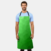 Tablier Motif lumineux à maillage géométrique dégradé vert (Porté)