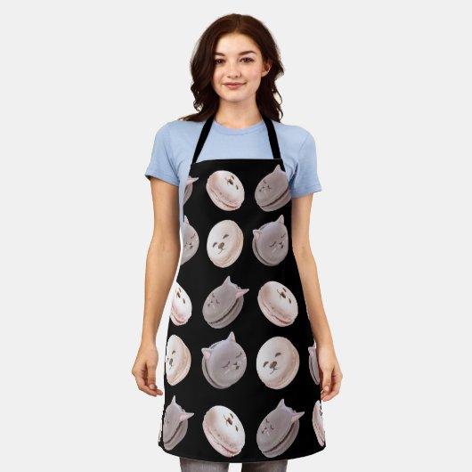 Tablier Motif Macaron (Porté)