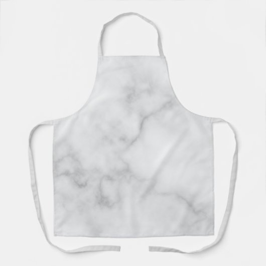 Tablier Motif Marbre blanc élégant (Recto)