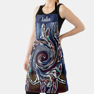 Tablier Motif marbré libellule personnalisé