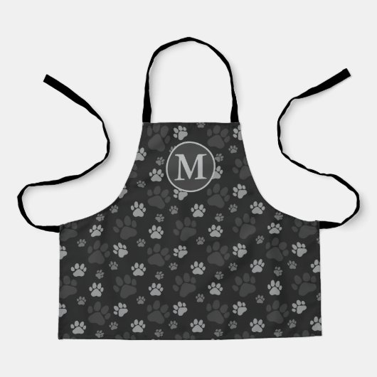 Tablier Motif mât gris et noir (Recto)