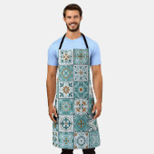 Tablier Motif méditerranéen continu de tuiles marocaines (Porté)