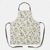 Tablier Motif méditerranéen de la Branche d'Olivier rustiq (Recto)