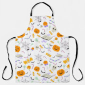 Tablier Motif mignon et effrayant d'Halloween avec des bon (Recto)