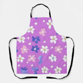Tablier Motif mignon violet Fleur (Recto)
