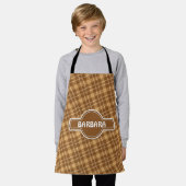 Tablier Motif minimal à la crème de chocolat plaqué (Porté)