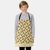 Tablier Motif minimal au chocolat beige de scie (Porté)