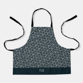 Tablier Motif minimal bleu bleu Triangles (Recto)