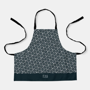 Tablier Motif minimal bleu bleu Triangles