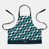 Tablier Motif minimal bleu marine Herringbone Navy (Recto)