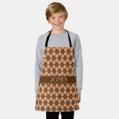 Tablier Motif minimal Brown de la crème Patch (Porté)