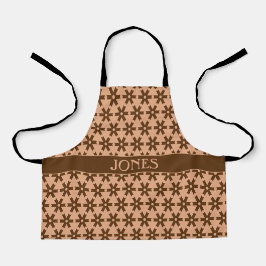 Tablier Motif minimal Brown de la crème Patch (Recto)