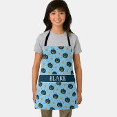 Tablier Motif minimal noir bleu Halloween (Insitu)