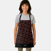 Tablier Motif minimal noir de la plage de fleurs (Insitu)