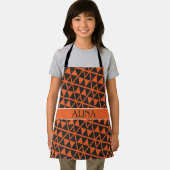 Tablier Motif minimal triangles orange noir (Insitu)