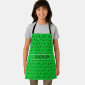 Tablier Motif minimal triangles vert noir (Insitu)