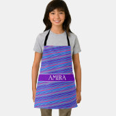 Tablier Motif minimal violet orange (Insitu)