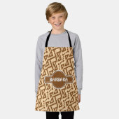 Tablier Motif minimaliste Brown beige africain (Porté)
