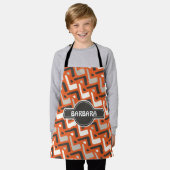 Tablier Motif minimaliste Orange Africain (Porté)