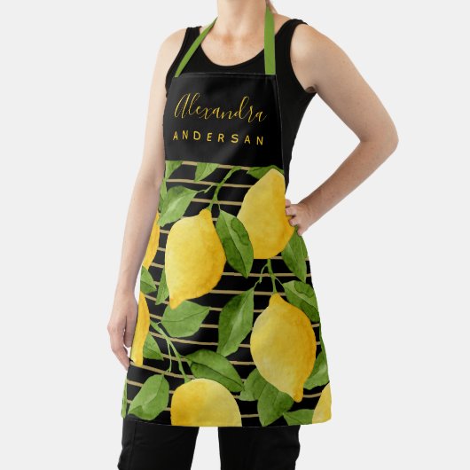 Tablier Motif moderne citron personnalisé (Insitu)