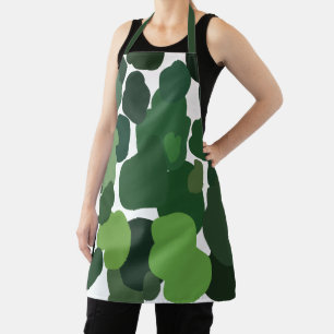 Tablier Motif Moderne de Forêt Tropicale aux Arbres Verts