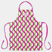 Tablier Motif moderne Green Rose Waves (Recto)