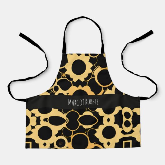 Tablier Motif monochromatique Black Gold (Recto)