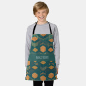 Tablier Motif monochromatique bleu Cube (Porté)