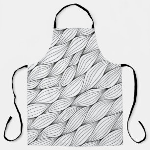 Tablier Motif monochrome sans couture avec abstrait courbé