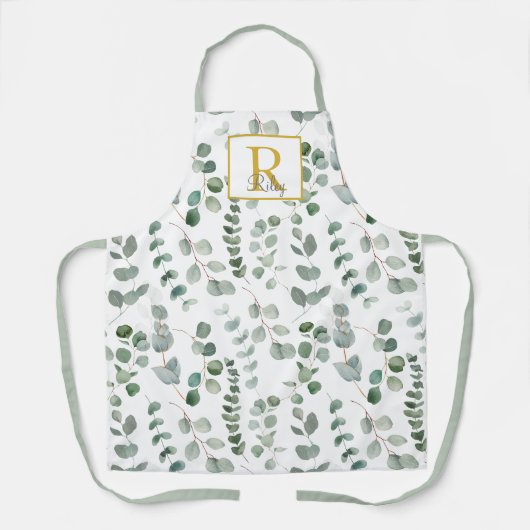 Tablier Motif Monogram Eucalyptus Vert (Recto)