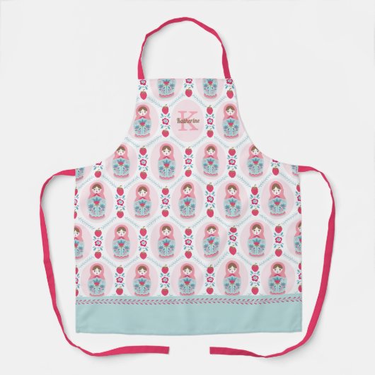 Tablier Motif Monogram migte rose Matryoshka (Recto)