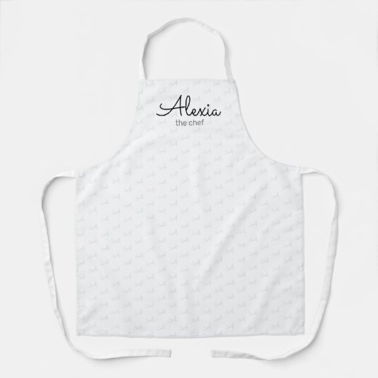 Tablier motif monogramme blanc (Recto)