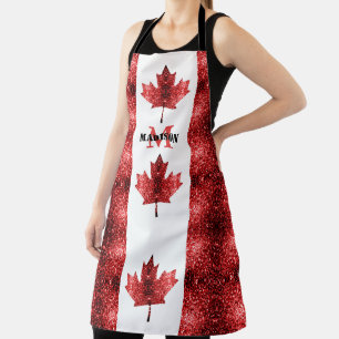 Tablier Motif Monogramme du drapeau du Canada