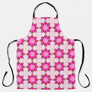 Tablier Motif mosaïque à pétales roses