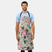 Tablier Motif motif de caniche sans couture. Poignée b (Porté)