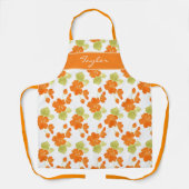 Tablier Motif Nasturtiums aquarelles (Recto)