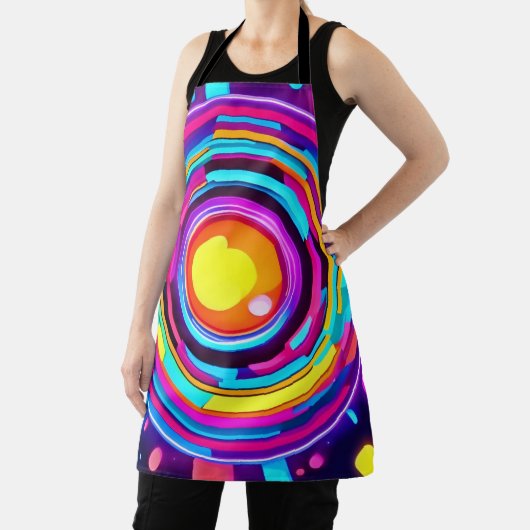 Tablier Motif Neon Circle Vortex (Insitu)