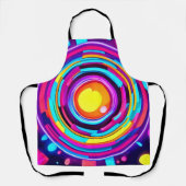 Tablier Motif Neon Circle Vortex (Recto)
