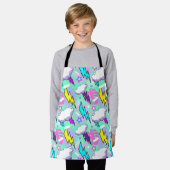 Tablier Motif Neon Lightning Bolts & Stars (Porté)