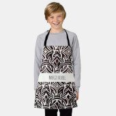 Tablier Motif noir blanc subtil de l'ornement africain (Porté)