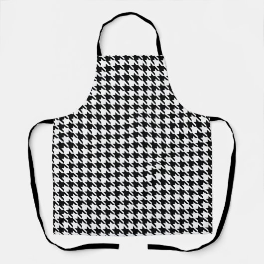 Tablier Motif noir et blanc Houndstooth (Recto)